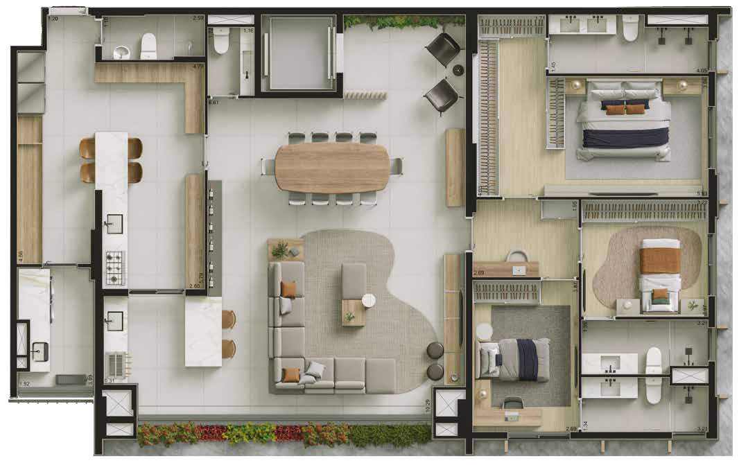 Apartamento Tipo - 194m²